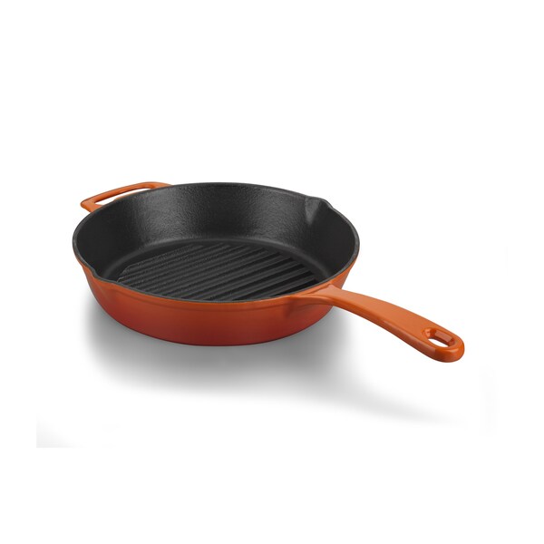 Korkmaz Casterra 11-inch Ceramic Coating Cast Iron Grill Fry Pan 