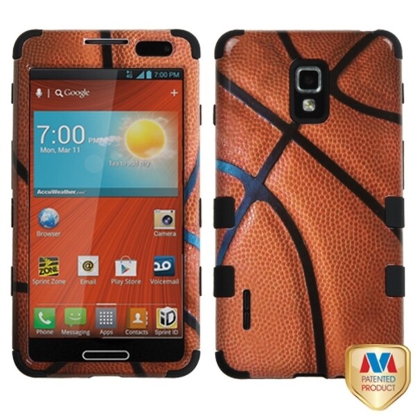 INSTEN Basketball/ Black TUFF Hybrid Phone Case Cover for LG Optimus F7 LG870 US780