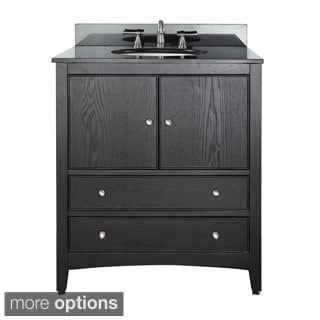 Best Shopping Avanity Westwood 30-inch Single Vanity in Dark Ebony Finish with Sink and Top