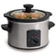 Stainless Steel 1.5-quart Mini Slow Cooker with Removable Stoneware Pot