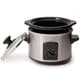 Stainless Steel 1.5-quart Mini Slow Cooker with Removable Stoneware Pot