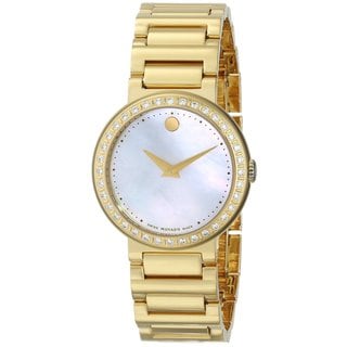 Movado Women's 'Concerto' Gold Plated Stainless Steel Watch Sale: $ ...