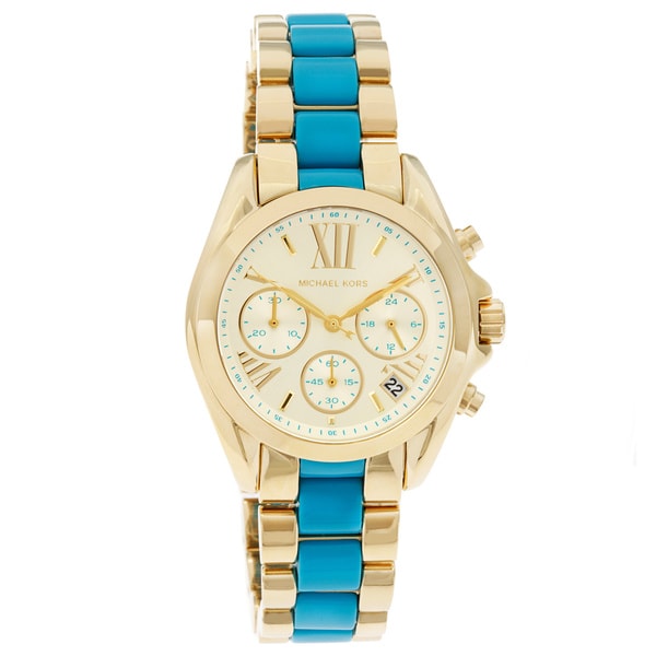 michael kors two tone bradshaw watch