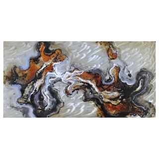 ###  Giovanni Russo 'Blending Waters' Metal Wall Art