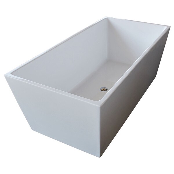 Mountain Home Bross 32x67-inch Acrylic Soaking Freestanding Bathtub