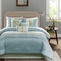 Madison Park Chester Green/Blue 7-piece Comforter Set