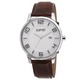 August Steiner Men's Ultra-Thin Swiss Quartz Leather Strap Watch