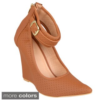 pointed toe wedges with ankle strap