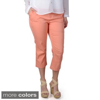 Journee Collection Women's Relaxed Fit Capri Pants-Image