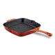 Korkmaz Casterra Cast Iron with Ceramic Coating Square Grill 11-inch Fry Pan
