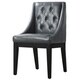 Tess Grey Leather Dining Chair