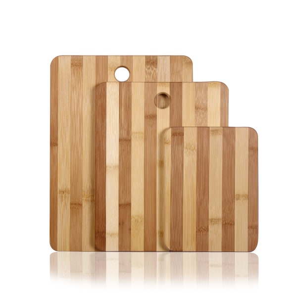Natural Bamboo 3-piece Chopping Board Set