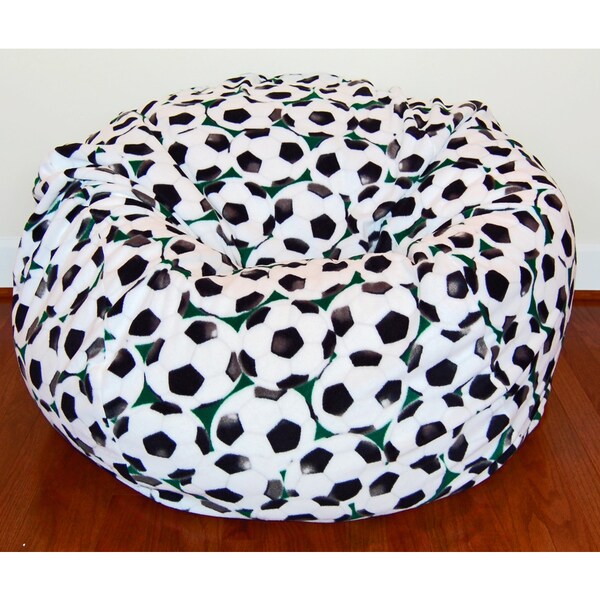 Soccer AntiPill Fleece Washable Bean Bag Chair