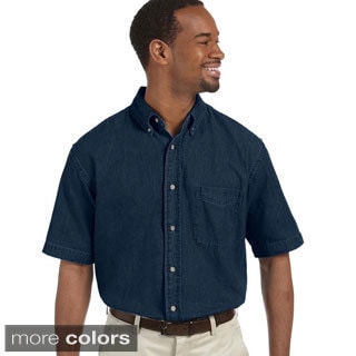 Men's Short Sleeve Denim Shirt