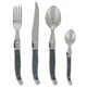 Le Brun 24-piece Grey Handled Laguiole Style Flatware Set