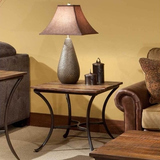 Special Offers Emerald Reclaimed Wood and Metal End Table