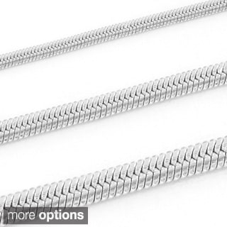 Stainless Steel Oval Snake Link Chain Necklace