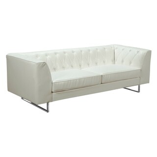 Great Prices Troika White Bonded Leather Sofa