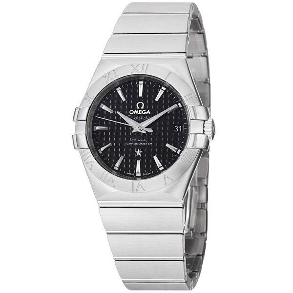 Omega Men's 123.10.35.20.01.002 'Constellation' Black Dial Stainless Steel Bracelet Watch