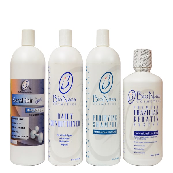 BioNaza KeraHair Daily Shampoo, Conditioner, Purifying 32-ounce Shampoo & Treatment