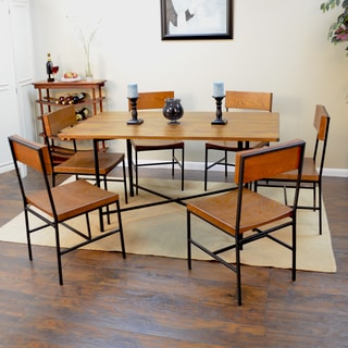 Compare Price Large Lakeland Metal and Wood Dining Table