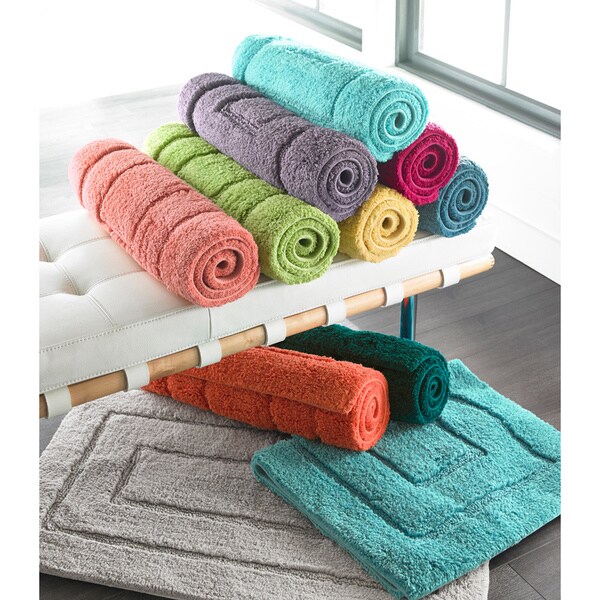 Egyptian Cotton Brights Collection 24 x 40 Bath Rug 16187062