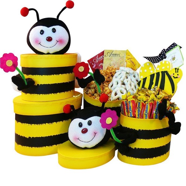 Art of Appreciation Queen Bee Honey Bee Gift Tower of Snacks and Treats