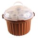 Fox Run Brands 24 Cupcake Brown Carousel