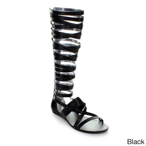 Women's 'Lory-63' Strappy Knee-high Gladiator Sandals - Overstock ...