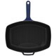 Chasseur 1.75-quart Blue Rectangular French Cast Iron Grill Pan