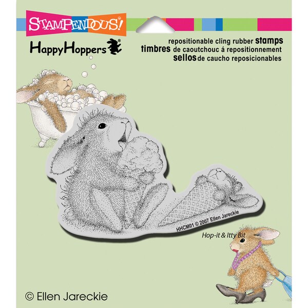 Stampendous HappyHopper Cling Rubber Stamp 3.5"X4" Sheet-Ice Cream Lick