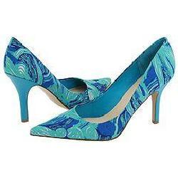 Nine West Barb Turquoise Multi Fabric PumpsHeels