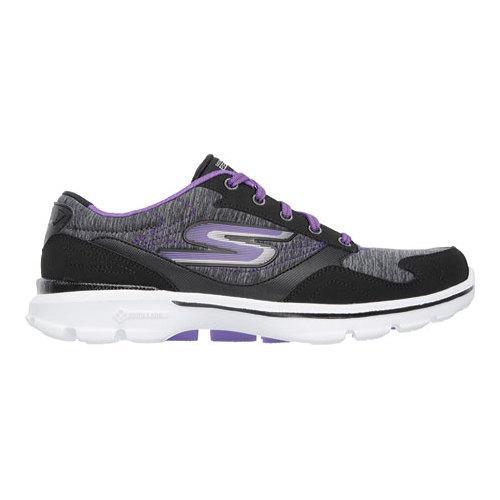 Women's Skechers GOwalk 3 Compete Sneaker Black/Purple