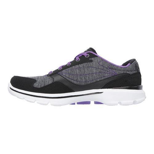 Women's Skechers GOwalk 3 Compete Sneaker Black/Purple