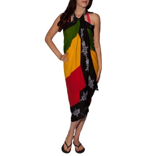 Handmade Women's Rasta Beach Sarong (Indonesia)-Image