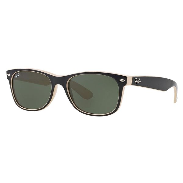 Ray-Ban Men's Black on Beige Wayfarer Sunglasses (52 mm)