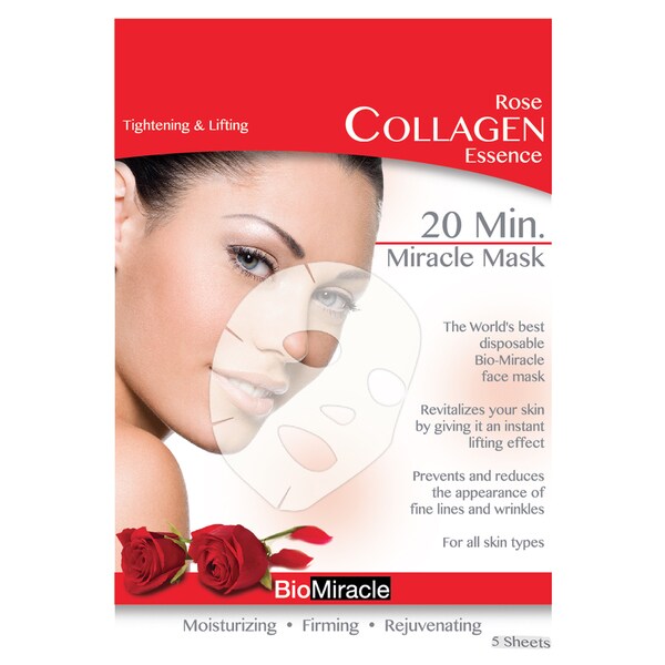 BioMiracle Anti-aging Moisturizing Rose Essence Face Masks (Pack of 5)