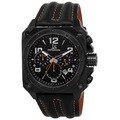 Joshua & Sons Men's Chronograph Sport Genuine Leather Strap Watch