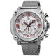 Joshua & Sons Men's Chronograph Stainless Steel Mesh Bracelet Watch