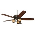 Hunter Prestige Torrence 64-inch Ceiling Fan with Provence Crackle Finish and Five Mahogany/ Dark Walnut Blades