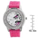 Disney Minnie Mouse Women's Rhinestone-accented Silicone Analog Watch