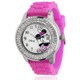 Disney Minnie Mouse Women's Rhinestone-accented Silicone Analog Watch