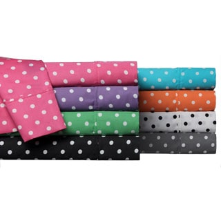 Wrinkle Resistant Polka Dot Sheet Set