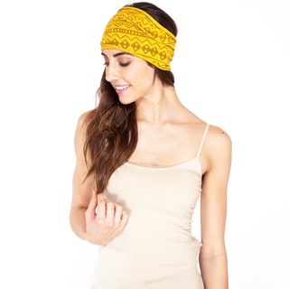 Hand-crafted Unisex Aztec Tribal Organic Cotton Headband (Nepal)-Image