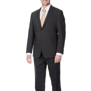 Pronto Men's Slim Fit 'Wool Max' Grey Wool Blend 2-piece Suit-Image