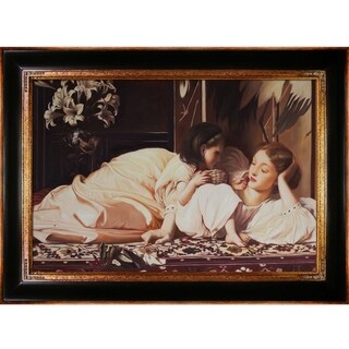 For sale Lord Frederic Leighton 'Lord Frederick Leighton Mother and child ' Hand Painted Framed Canvas Art