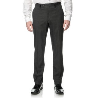 Click to Enlarge for Perry Ellis Men's Slim Fit Medium Grey Stripe Flat Front Dress Pants Perry Ellis Men's Slim Fit Medium Grey Stripe Flat Front Dress Pants-Image