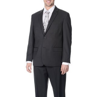 Martino Men's 'Wool Rich' Charcoal Wool Blend Suit-Image