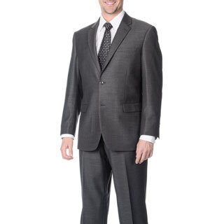 Martino Men's 'Wool Rich' Grey Wool Blend Suit-Image