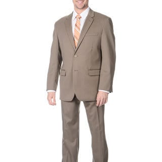 Martino Men's 'Wool Rich' Tan Wool Blend Suit-Image